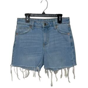 Wild Fable blue denim fringe detail jean shorts size 2